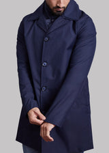 DOUBLE COLLAR JACKET WITH REMOVABLE VEST INSERT - NAVY