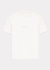 UNFOLLOW THE TREND CHEST SLOGAN T-SHIRT - IVORY