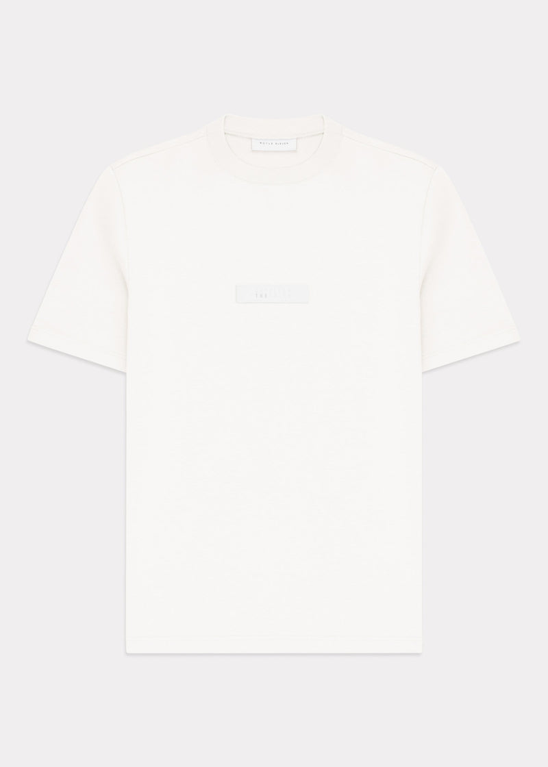 UNFOLLOW THE TREND CHEST SLOGAN T-SHIRT - IVORY