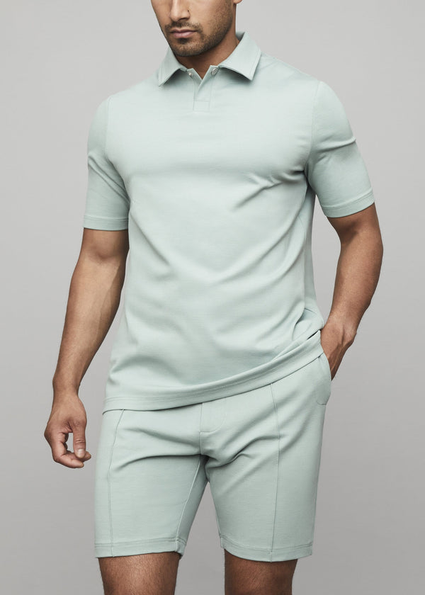 ONE BUTTON POLO - MINT GREEN